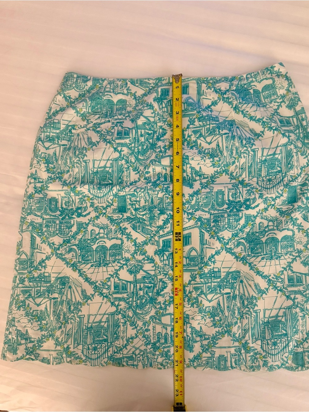 Vintage Lilly Pulitzer Worth Ave Toile Print A-Line Skirt Casual Resort Wear - Picture 6 of 8